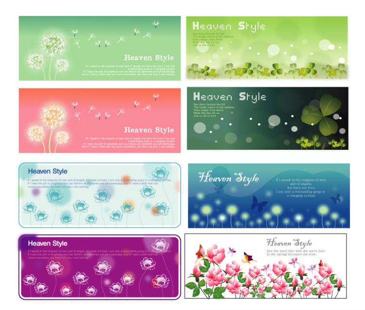 free vector Flower Plants banner vector